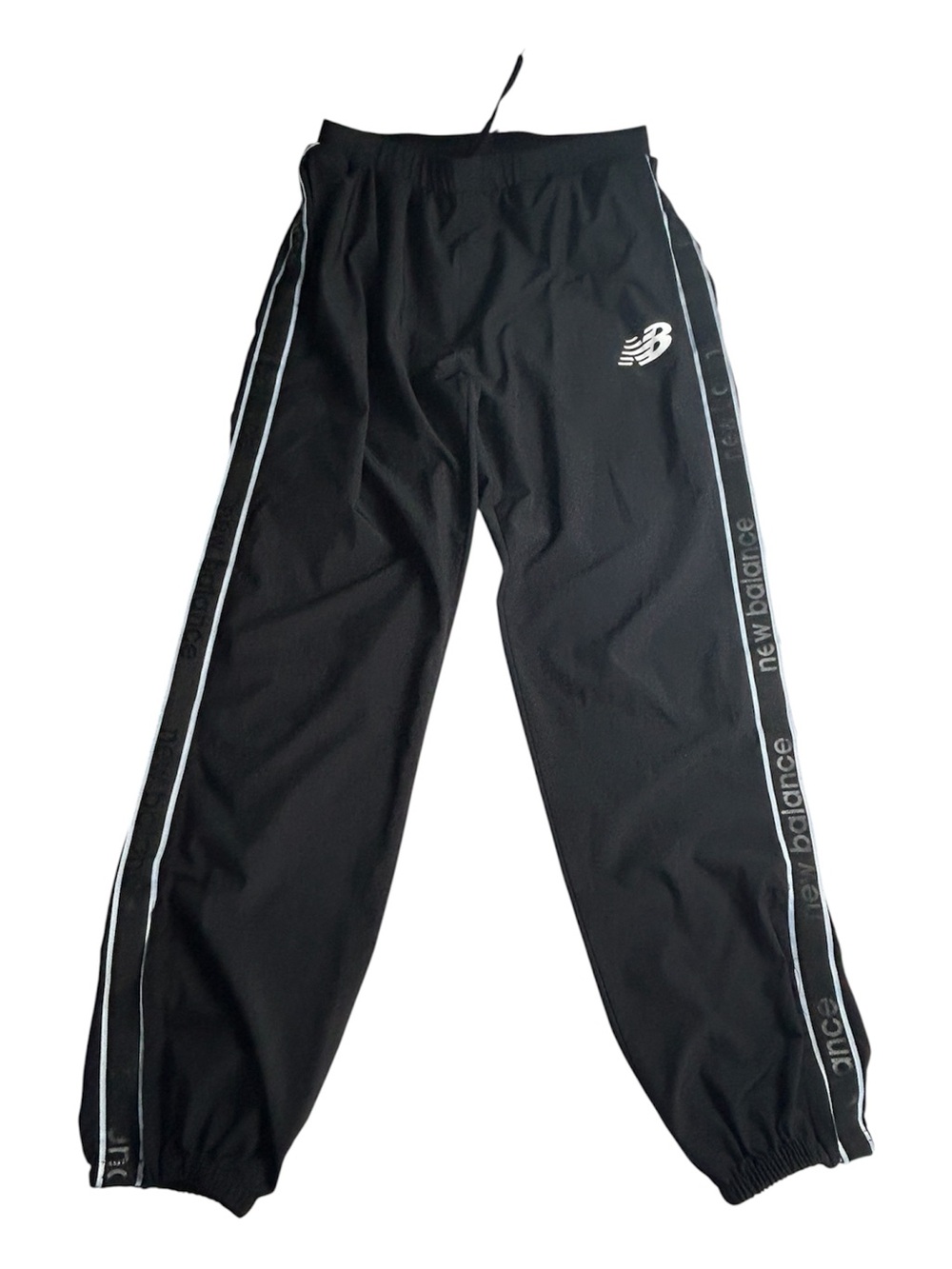 New Balance Pinstripe Track Pants Joggers with Logo Side Tape